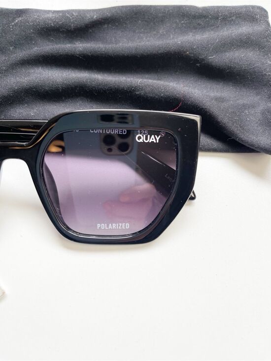 Quay Australia Cat Eye Polarized Black Sunglasses main image 11